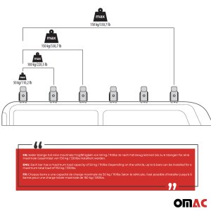 Ford Transit Connect Roof Rack Cross Bars - Omac - Professional - Gray - '14-'23 Ford Transit Connect Roof Rack Cross Bars - Omac - Professional - Gray - '14-'23
